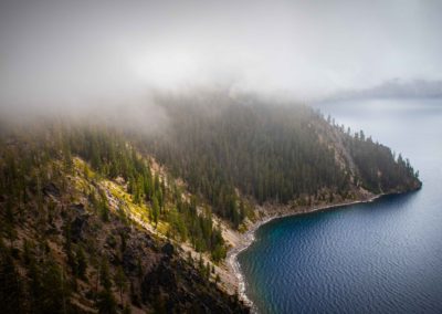 Low Clouds In Crater Lake