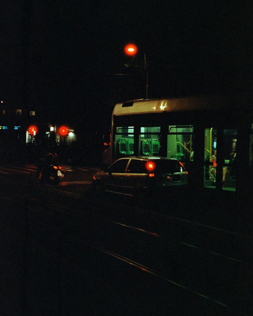 Street on film at night